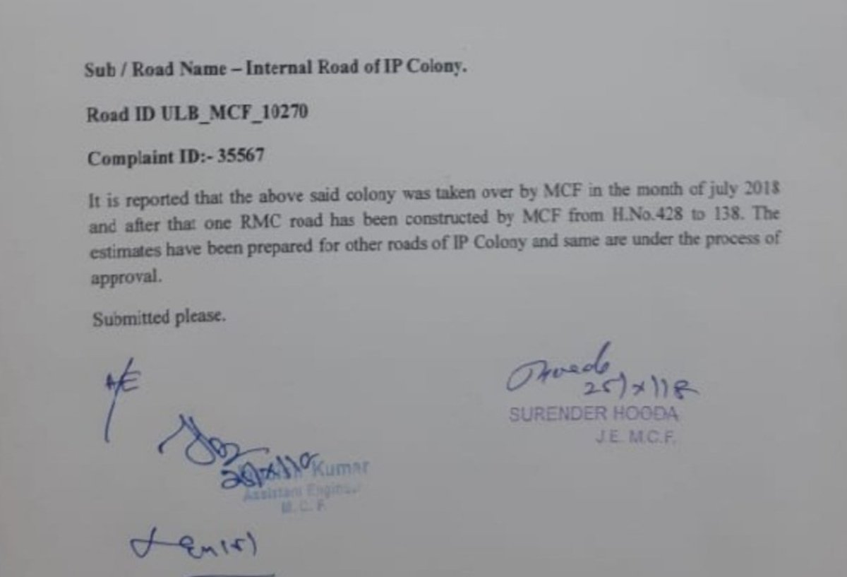 pradeeplingwal's tweet photo. @cmohry It has been a year since the road construction work has not been completed in Indraprastha colony (sector -30-33) #faridabad. Please take some necessary steps and ask the authority to complete the road work.  @mlkhattar @narendramodi @rajeshnagarfbd https://t.co/8z6sosTkoi