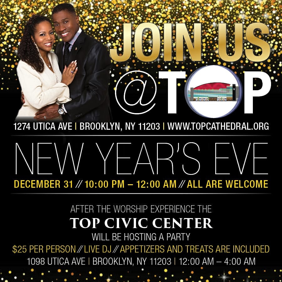 bishopedgarnes's tweet photo. Join us at #TOPraise for the New Years Eve service #EDGarnes
#NewYearsEve #newyearseve2019 #NYE #newyears2020 #celebration #worship #Jesus #jesusisking #worshipexperience #Kingdom #watchnightservice https://t.co/QFVOAxjmyV