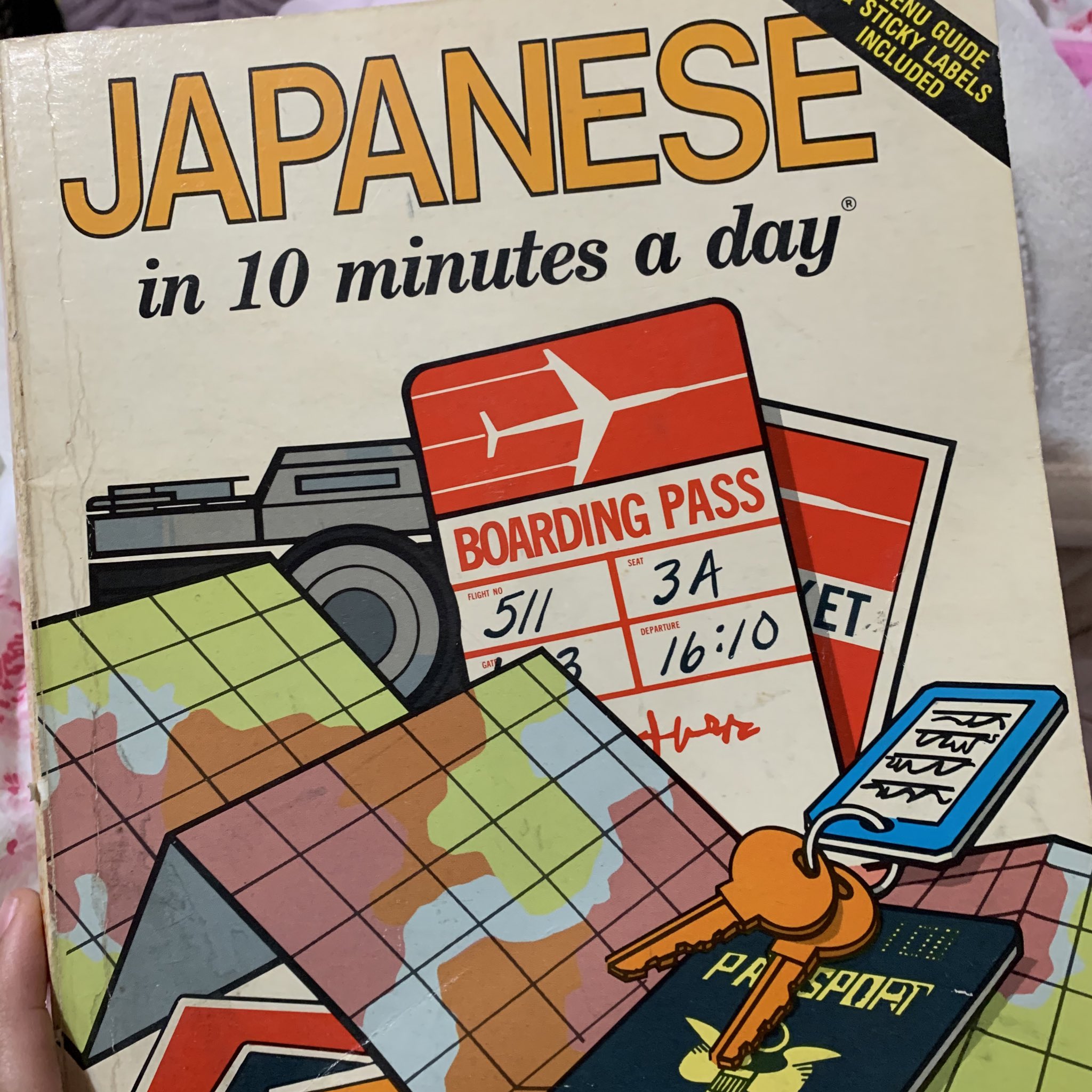 angie on X: WAIT I THINK MY GRANDPARENTS BOUGHT ME THIS BUT I NEVER USED  IT? ITS A JAPANESE LEARNING BOOK FROM 1988 AND IM DYING “IF ANATA WA HAVE  ANY MONDAI