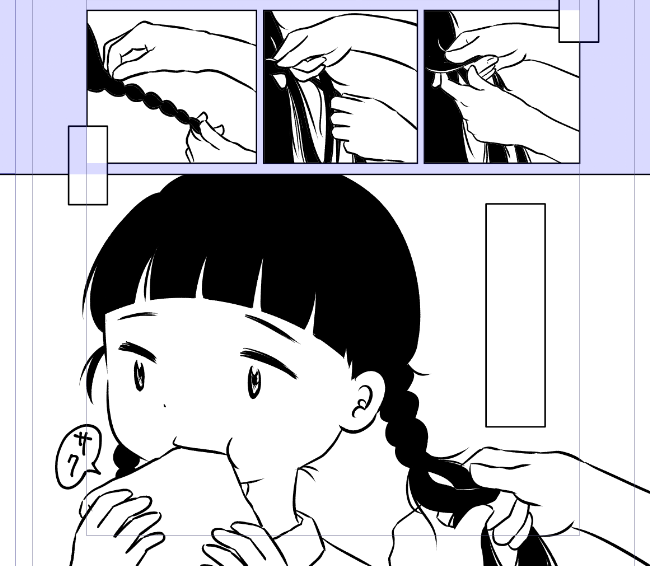 髪の毛を真っ黒に書くの楽しい 