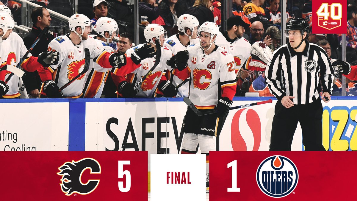 NHLFlames's tweet photo. A DECISIVE VICTORY!

#CGYvsEDM | #Flames https://t.co/Aby4XAdToi