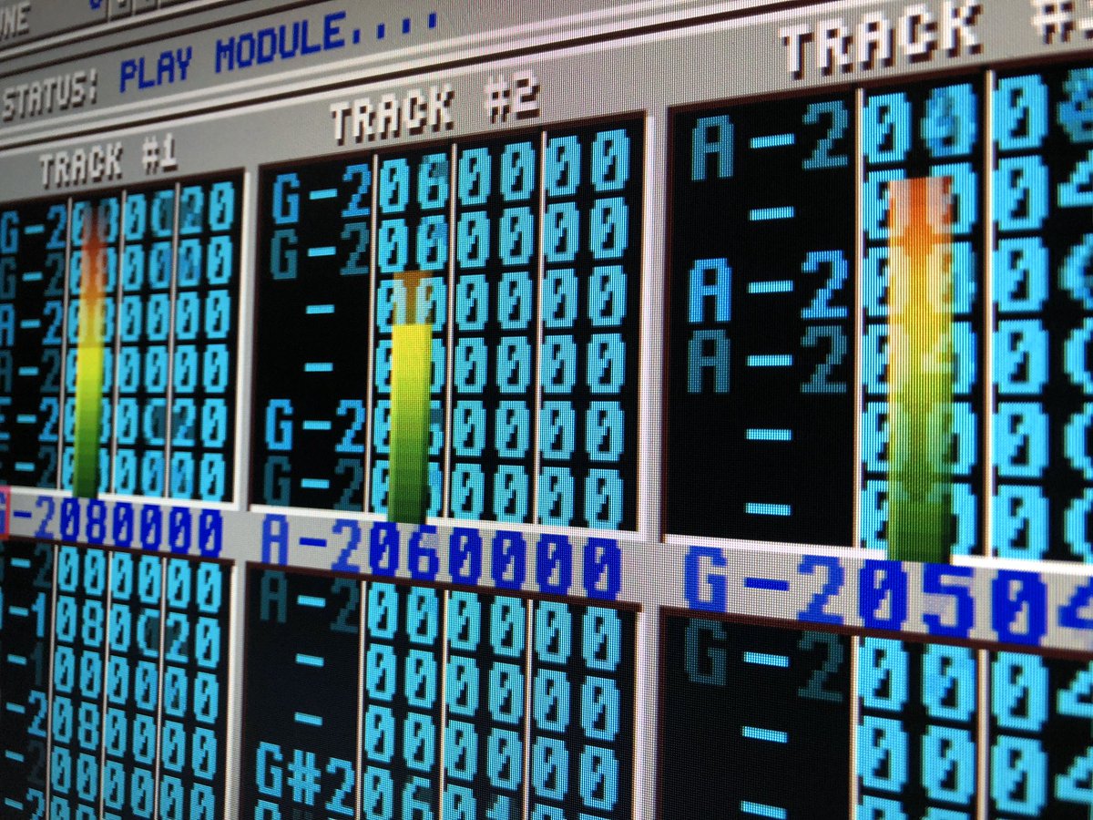ToddsNerdCave's tweet image. My Friday night. #amiga #protracker #modmusic