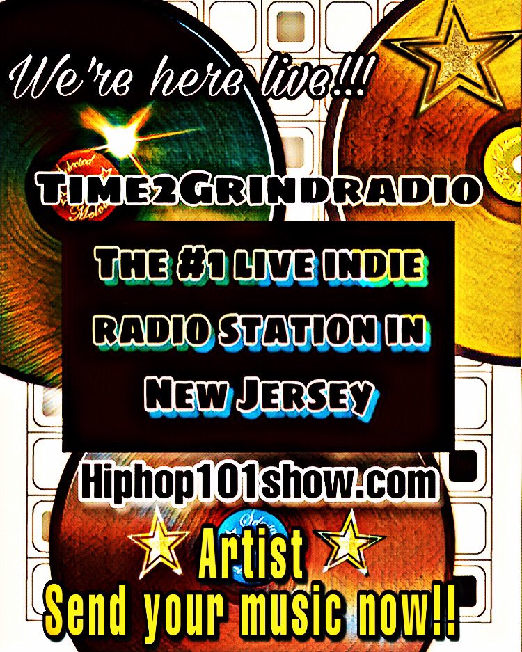 Time2GrindRadio's tweet photo. Artist you donโt want to miss out!!! Tune in!! Weโre live NOW!! and every Mon. Wed. & Fri. 7p- โIF YOU DONT GRIND, YOU DONT SHINEโ #facts #submityourmusic #internettakeover
#livestudio #globalaudience #grademusic #singers #rappers #musicproducers #RT https://t.co/Lj1Qg09Mwp