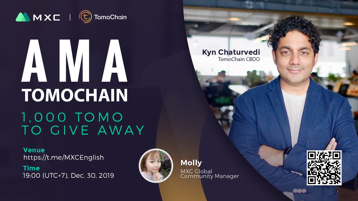 BroBean88's tweet photo. 📺#MXC AMA - TomoChain
💰1,000 $TOMO

🔷Follow @MXC_Fans and @TomoChainANN 
🔷Like and RT
🔷Tag 3 Friends

More Rewards👉https://t.co/eTH4m02npH 
#AMA Time: 19:00(UTC+7), Dec,30
Venue: https://t.co/9XYqXUNvmz

#MXC_Fans #Blockchain #Cryptocurrency #AirdropAlert https://t.co/IkeedeocQo