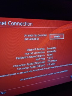 CassandraGatton's tweet photo. @AskPlayStation It just says “an error has occurred” it doesn’t give a code. The attached photo is what we originally got. https://t.co/1Y1W0MaqH2