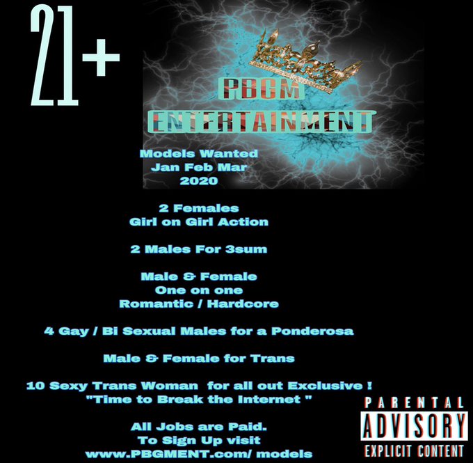 Jobs for 2020 Provided by  PBGM ENTERTAINMENT https://t.co/ohJSQfn0Lk<a href="/tag/goodbrain"class="tags"><span>#goodbrain</span></a><a href="/tag/goddessofsex"class="tags"><span>#goddessofsex</span></a><a href="/tag/nylajackson"class="tags"><span>#nylajackson</span></a><a href="/tag/goddessofhead"class="tags"><span>#goddessofhead</span></a>