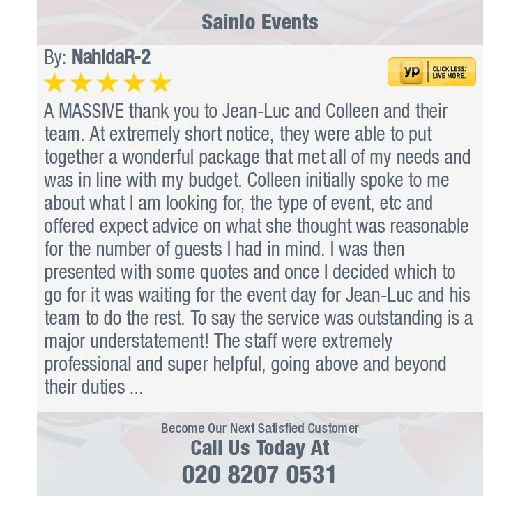5 Star: NahidaR-2 "A MASSIVE thank you to Jean-Luc and Colleen and their team. At extremely short notice, they..." bit.ly/2lYJDD2