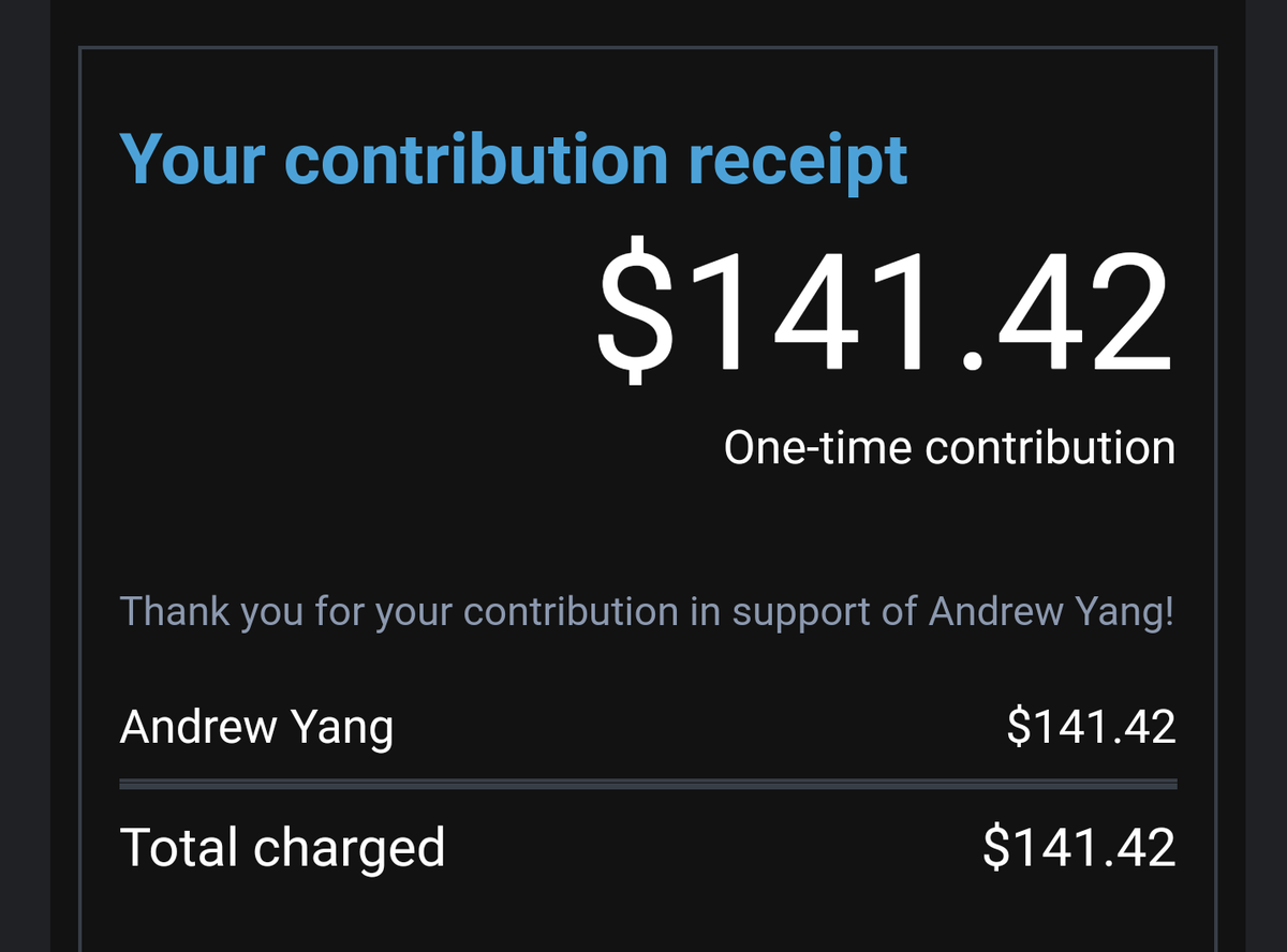 Let's go! We don't miss goals! Do what you can...  #Yang2020 #YangGang #3MilForYang
