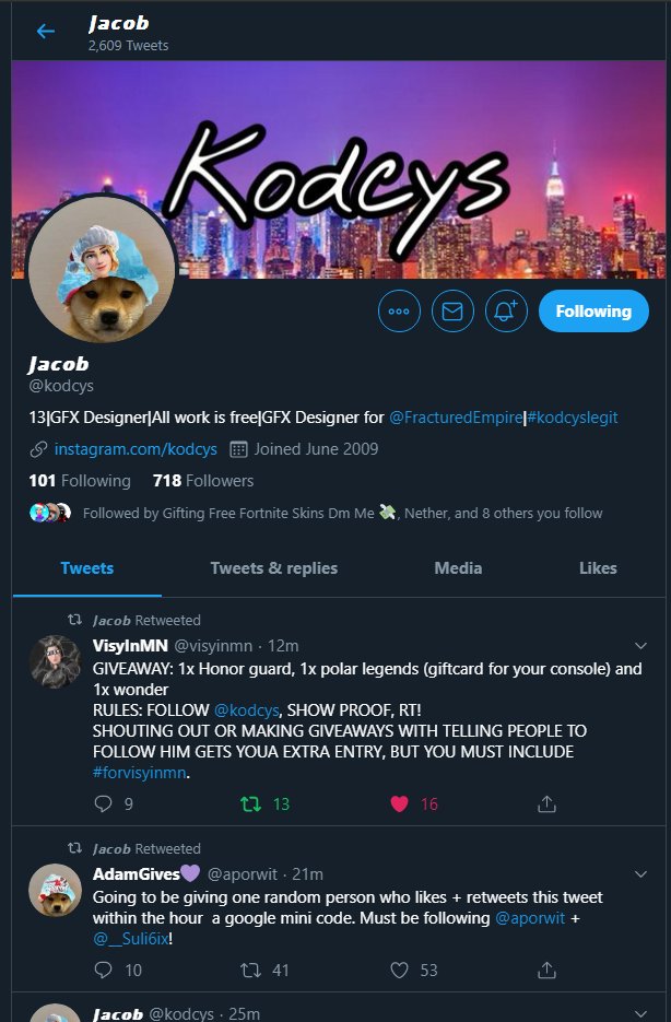 Ryan66791870's tweet photo. @visyinmn @kodcys Done! GL to all (if i win can i get wonder?) https://t.co/ahIeQZaKAc