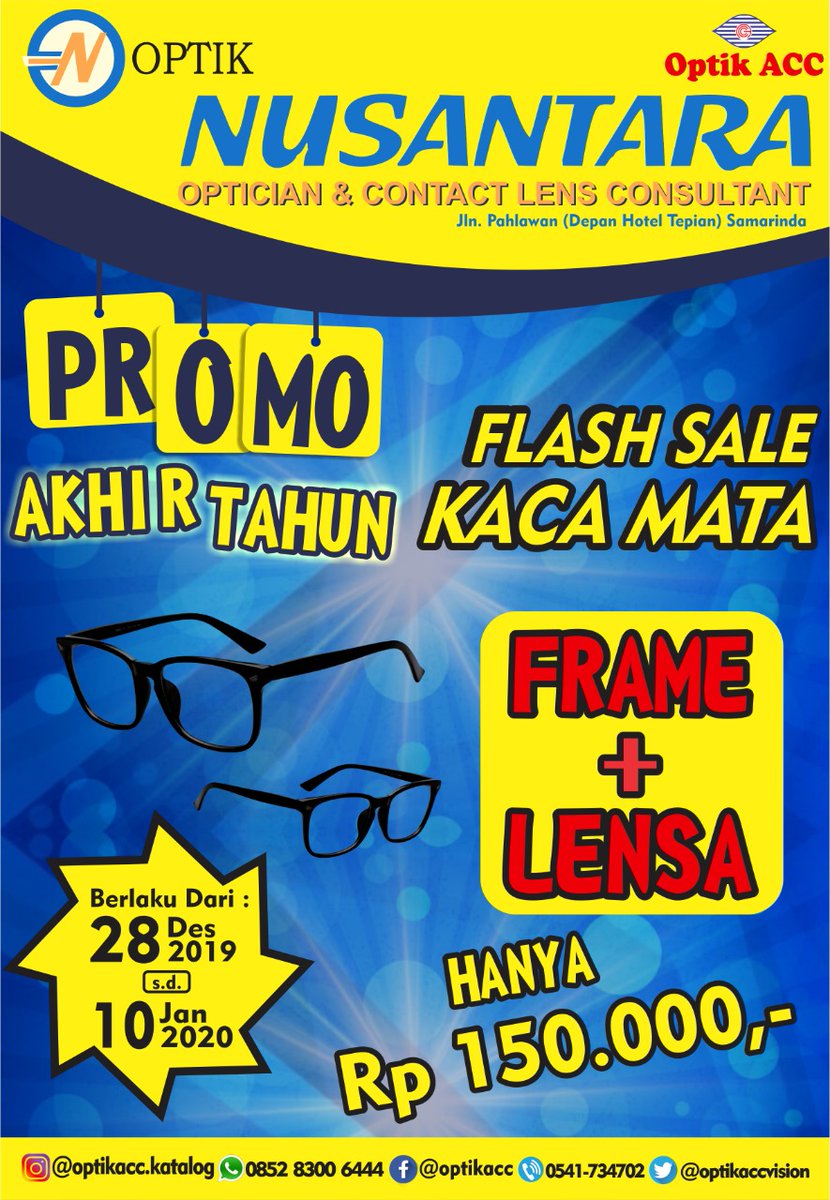 optikaccvision's tweet photo. Panggilan untuk pemburu promo akhir tahuun 🎉🎉 yang mau punya kacamata baru bisa langsung ke optik yaaa~ hanya untuk 50 orang pertamaa! https://t.co/LSrqMkl1uL