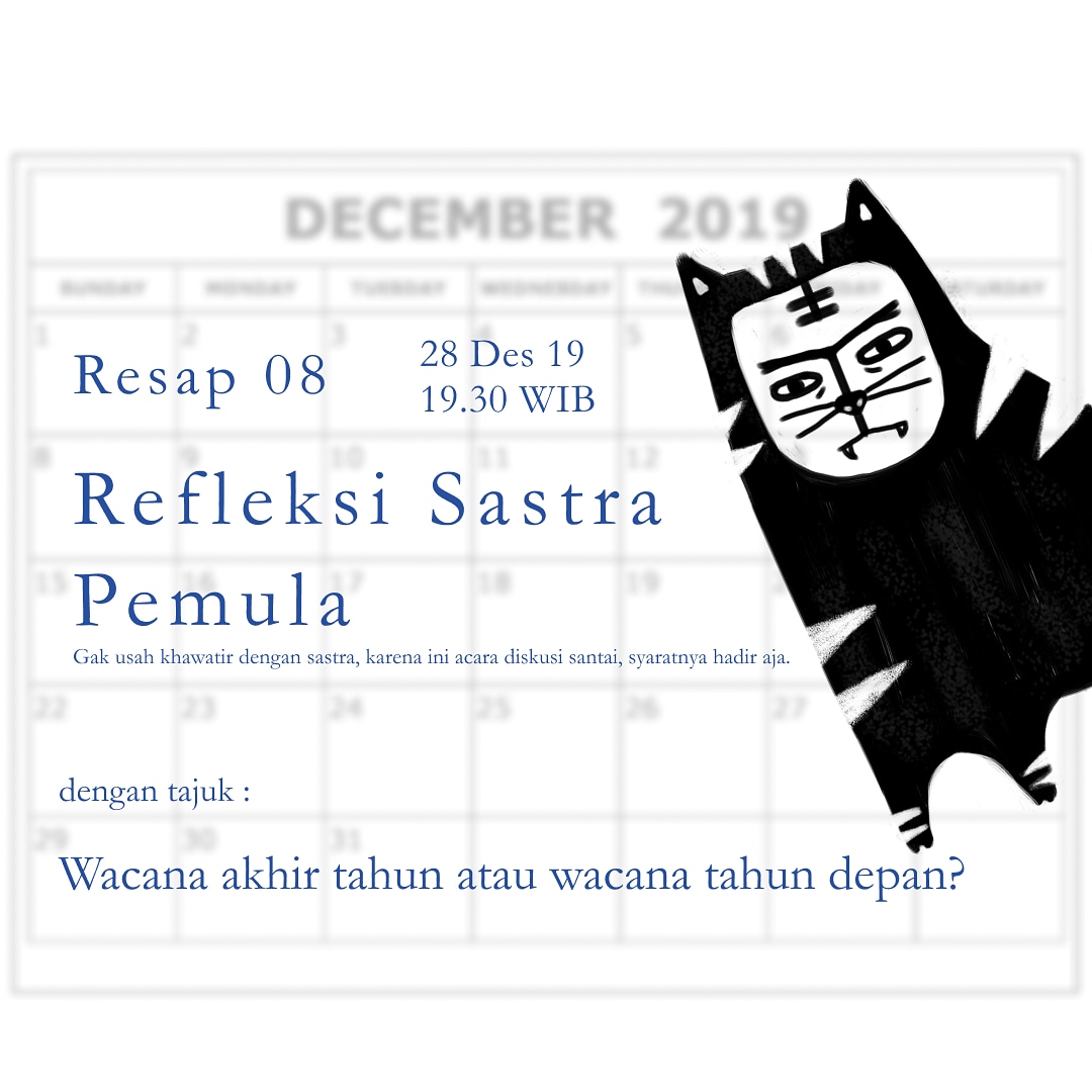 di mari kita gak cuman terima orang kencing sama mandi sama bilang i love you doang. di mari ada acara hari ini. RESAP. REFLEKSI SASTRA PEMULA