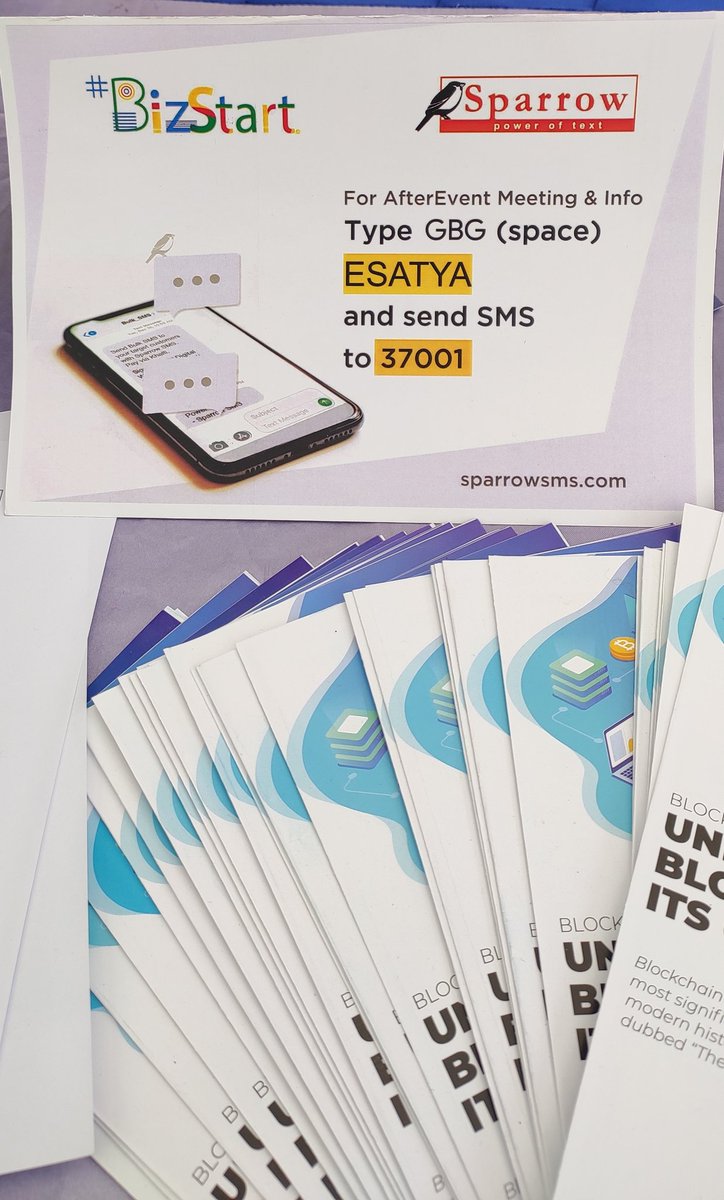 esatya_io's tweet photo. Happening Now:
We are live now at GBG Kathmandu Bizfest &amp; Bizstart 2019. 
Visit our stall to learn more about Blockchain, Blockchain-based products, as well as training and internship opportunities for students wanting to get involved with Blockchain! 
#Bizstart  #Blockchain #GBG https://t.co/gjffEqyXIp