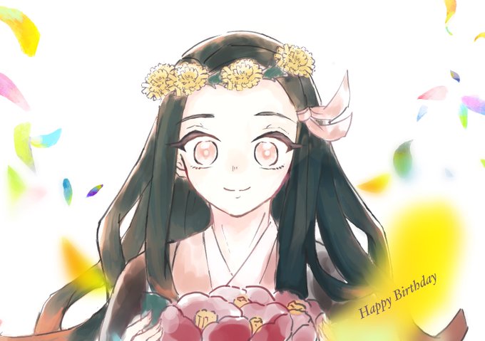 なつめさんがTwitterに投稿した竈門禰豆子(鬼滅の刃)のイラスト。