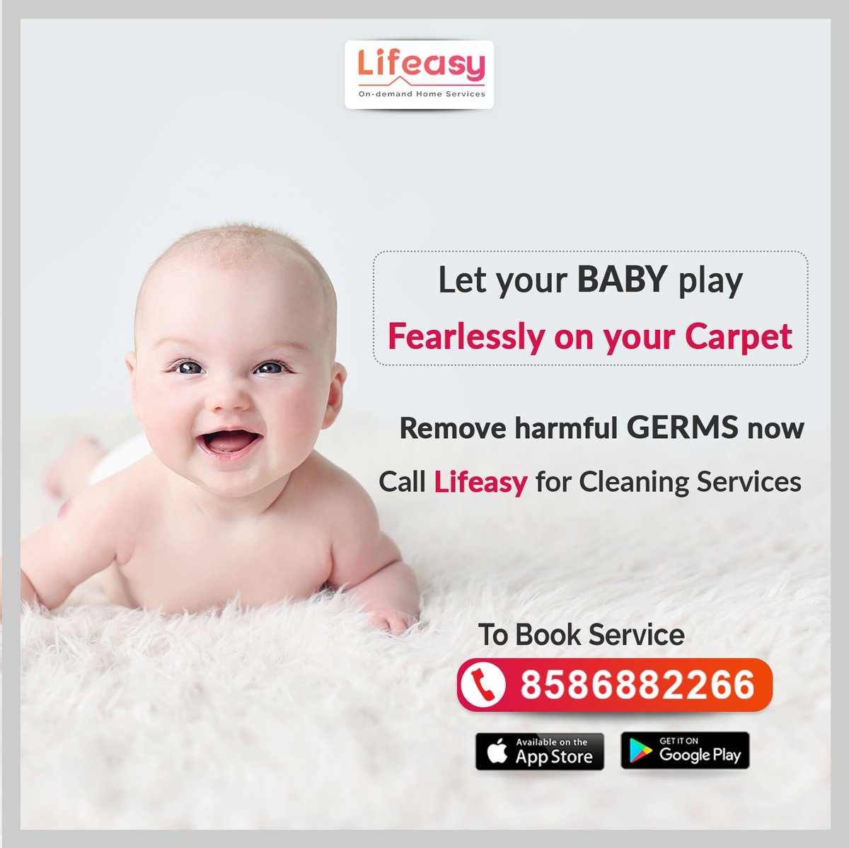 lifeasyin's tweet photo. Harmful GERMS are not visible, but they are always present in most common parts of our home like Carpet &amp; Sofa. Regular Dry Cleaning of Carpet &amp; Sofa is must for keeping the harmful GERMS from our loved ones.

#sofacleaning #homecleaning #carpetcleaning https://t.co/zHONktpsaP