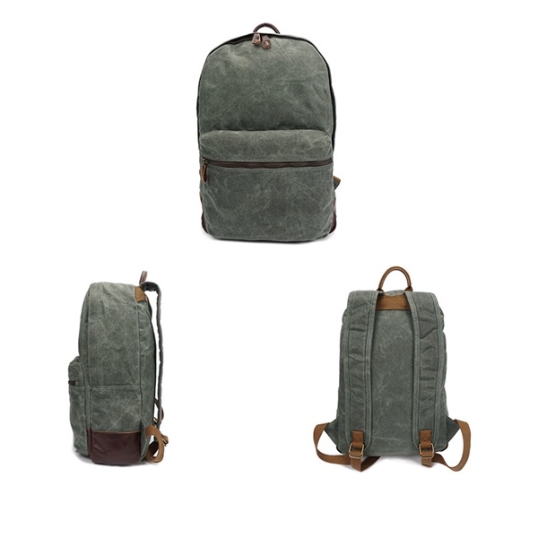 EverprintI's tweet photo. This backpack made of wax canvas+top layer cowhide leather.The genuine leather flap on a canvas bag. Carrying handle made of the same cowhide, It's zipper to open the backpack. which makes the canvas backpack easy to use. Learn more at https://t.co/tem0cebGEd https://t.co/2EIs06mpio
