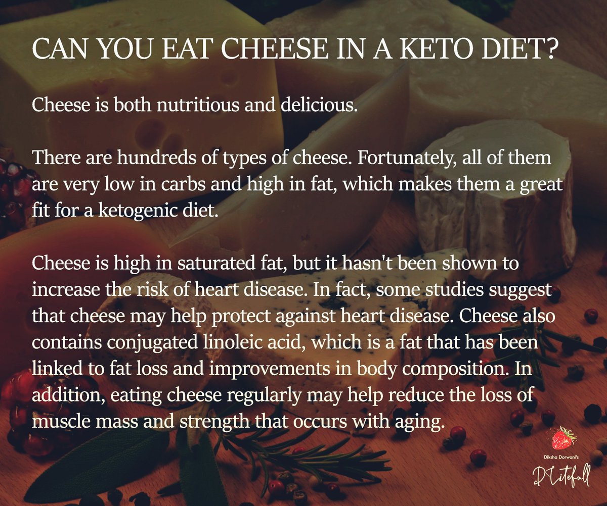 dlitefullMeal's tweet photo. Can you eat cheese in a keto diet?...

#cheese #lowcarb #highfat #ketocheese #ketodiet #ketogenicdiet #dietplan #instafoodaddict #healthyeating #healthfood #healthyfood #dlitefull #dlitefullmeal #dikshadorwani https://t.co/C7PHIHjifX