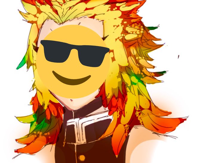 ばなちゃんさんがTwitterに投稿した煉獄杏寿郎(鬼滅の刃)のイラスト。