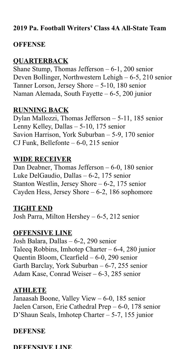 ETNreisenweber's tweet photo. Huge congrats to Cathedral Prep's Jaelen Carson and Jaheim Williams as they were selected to the Pennsylvania Sports Writers Class 4A football all-state team. @PrepRamblers @PrepVilla https://t.co/L0suPYTurA