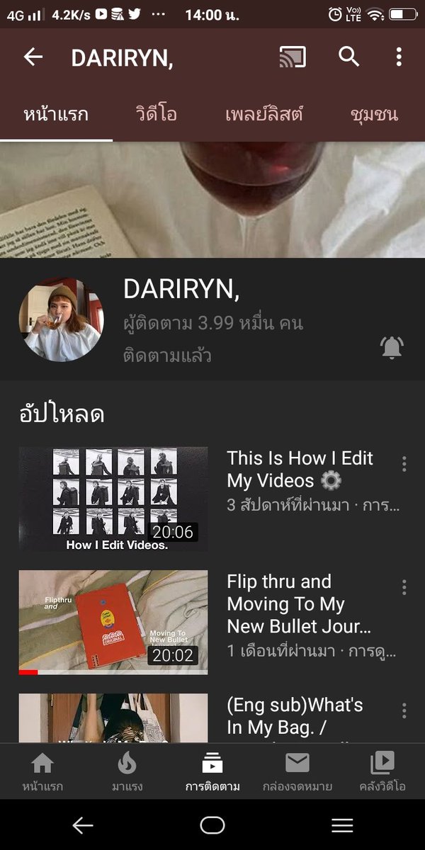 csch04's tweet photo. อันนี้เป็นช่องในยูทูปที่เราดูบ่อยที่สุดแล้วก็ชอบมากๆเป็นแนวแบบvlog การใช้ชีวิต,งานartมันเหมือนได้รับinspiration #ยทบ https://t.co/1SobW39Vkl