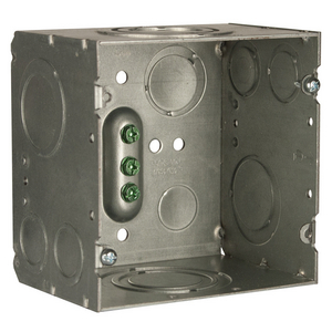 HubbellRTBWA's tweet photo. Our large capacity #RACO number 260 and 260H #electricalboxes are for AV/data work-- 4-11/16 sq, 3.25” deep, 66.7 cu in with 3 raised grounds. Room for CAT 6A optical fiber bends. The 260H adds brackets and far side support. Get them at your distributor. https://t.co/klZoI8HaAc https://t.co/N6yOFdlTyG