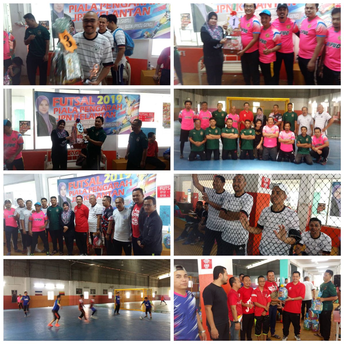jpnkelantan's tweet photo. Kejohanan Futsal Piala Pengarah JPN Kelantan 2019 di Gelanggang Futsal 82 Razali Batek Pintu Geng pada 28.12.2019. Tahniah kepada semua! https://t.co/OYCob9Ui1t