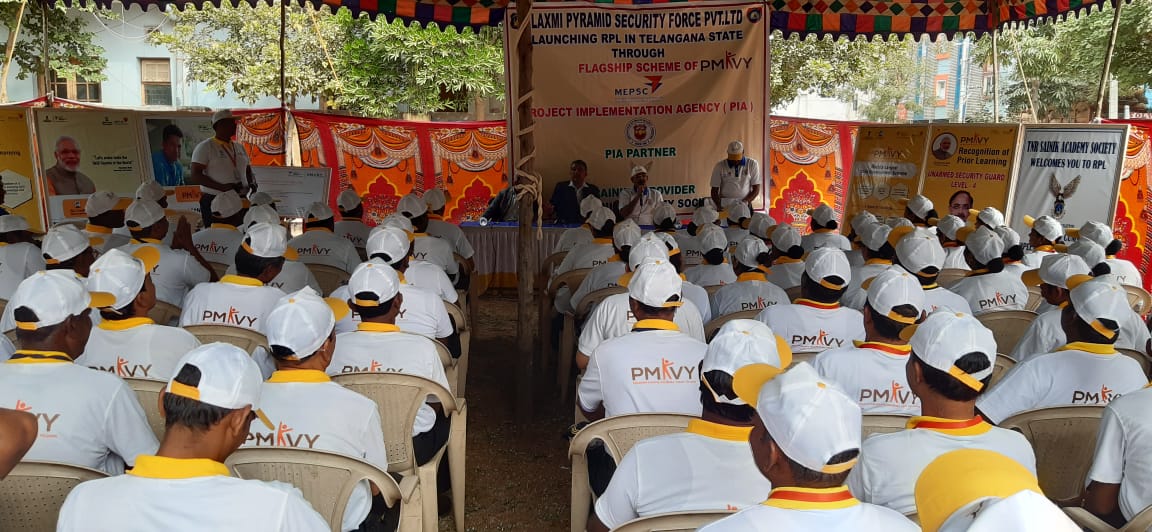 MEPSCindia's tweet photo. Strengthening the skill mission, #RPL2 training launched in Andhra and Telangana state at Laxmi Pyramid Security Force Pvt. Ltd. in #Hyderabad for 100 candidates initially. We are proud to see the enthusiasm of women
participants.

#skills4all #abskillskibari https://t.co/BQ7spRINYW