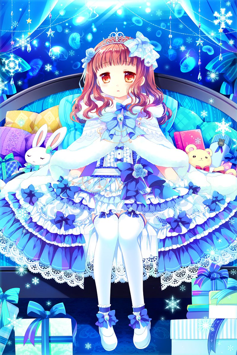 雪の結晶効果差分…(*^_^*)というかこっちが正解です、なんか効果レイヤー非表示になっとった!!!!(今の今まで気づきませんでしたねなぜ…)こちらの正解画像で大判ブランケット作っております～よろしくお願いします! 