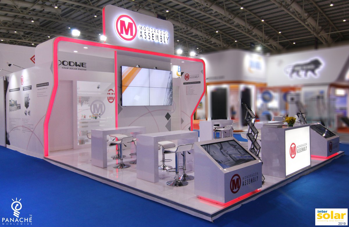 Panache_india's tweet photo. An experiential #exhibition stall equipped with latest lights and technology, designed by Panache Exhibitions for Mondragon Assembly at InterSolar India 2019, Bengaluru.
#MondragonAssembly #InterSolarIndia #Bengaluru #InterSolar #InterSolar2019 #PanacheExhibitions https://t.co/y6dX82DR7o