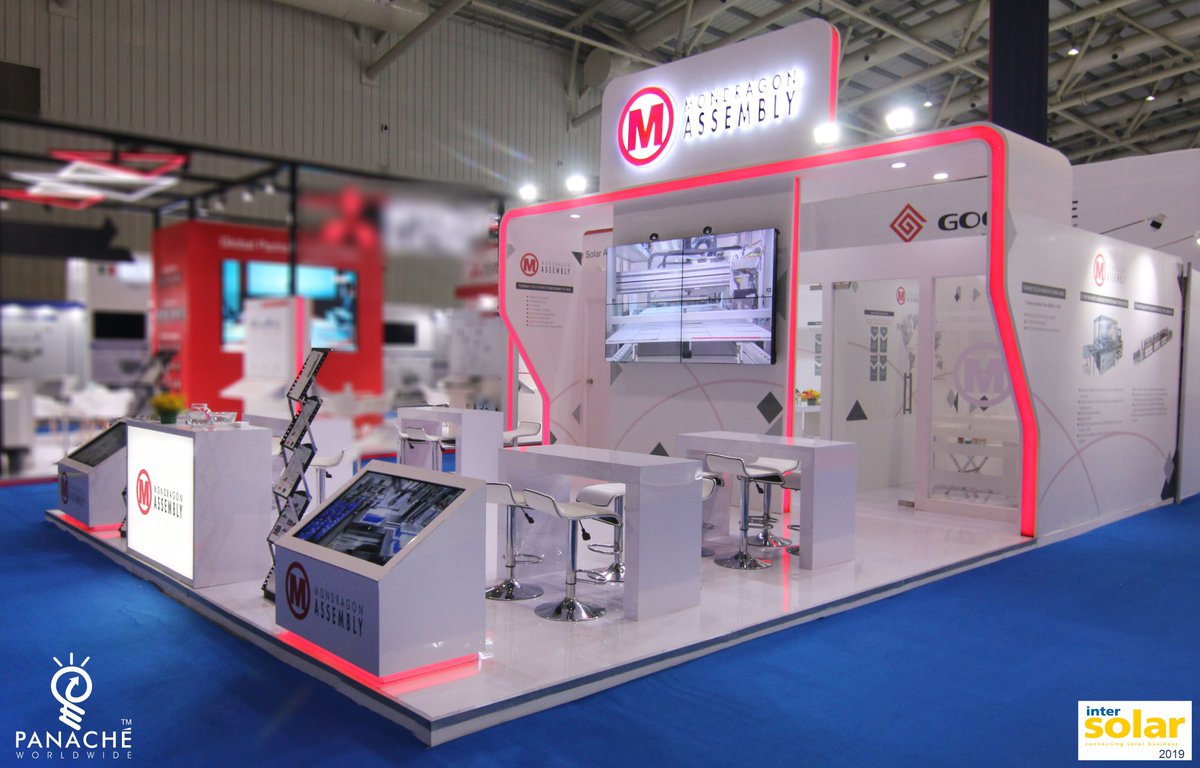 Panache_india's tweet photo. An experiential #exhibition stall equipped with latest lights and technology, designed by Panache Exhibitions for Mondragon Assembly at InterSolar India 2019, Bengaluru.
#MondragonAssembly #InterSolarIndia #Bengaluru #InterSolar #InterSolar2019 #PanacheExhibitions https://t.co/y6dX82DR7o
