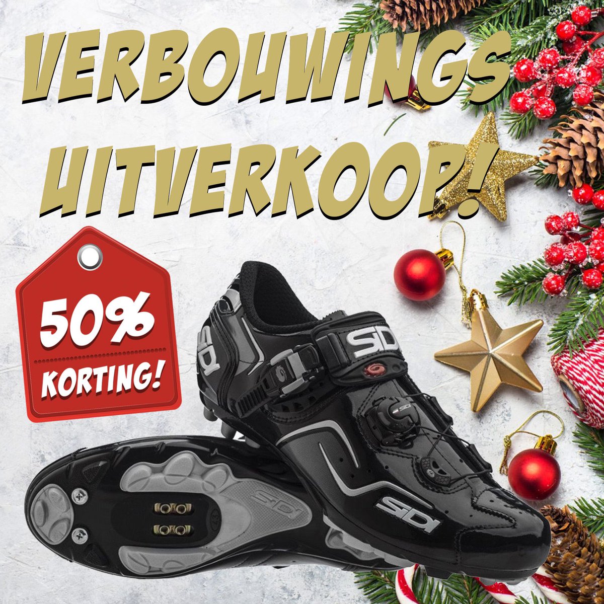 Verbouwings opruiming!!!
Kleding met 75% korting. Sidi schoenen met 50% korting. Heel veel uitloop artikelen met 50% korting. Fietsen tot 40% korting.  Check!!! stappenbelt.bike
#opruiming #voordeel #blowout