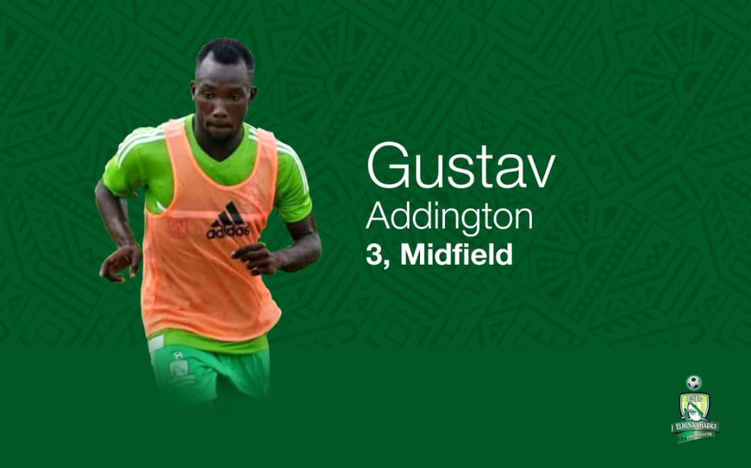 ElminaSharks's tweet photo. Gustav is also staying!!!

Midfield dynamo Emmanuel Gustav Addington has extended his stay with this great club. The club is excited that the midfield gem is happy to stay.

Thank you @GustavAddingto1 

#BringBackTheLove
#GPL https://t.co/S5XmW1p63M