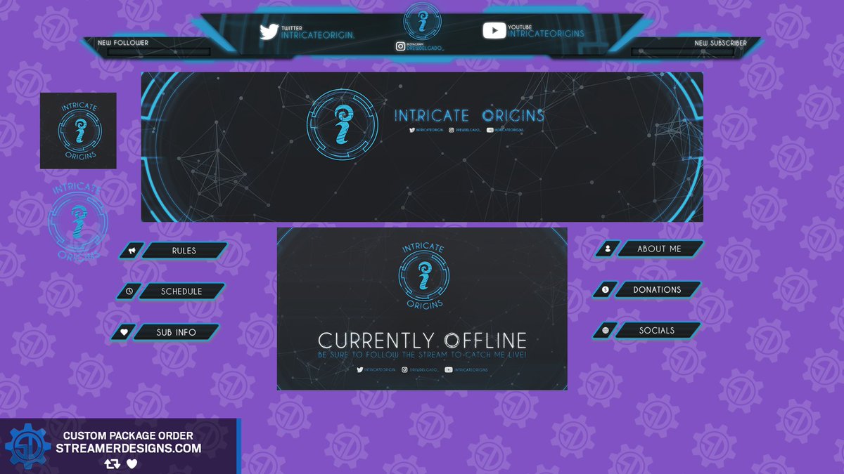 HRG4Life's tweet photo. Custom logo and stream branding package created by @StreamerDesigns for #Twitch streamer @IntricateOrigin
 
#StreamerDesigns https://t.co/JQ4Wj4nA0N