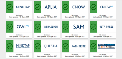 CengageEMEA's tweet photo. Managing #homework or courses this #weekend Check your #Cengage platform status with Techcheck > https://t.co/NXrjIg32ap  #edtech #uxdesign #mindtap #Studentlife #study #weekendvibes #WebAssign #OWLv2 https://t.co/TLQumvofBQ