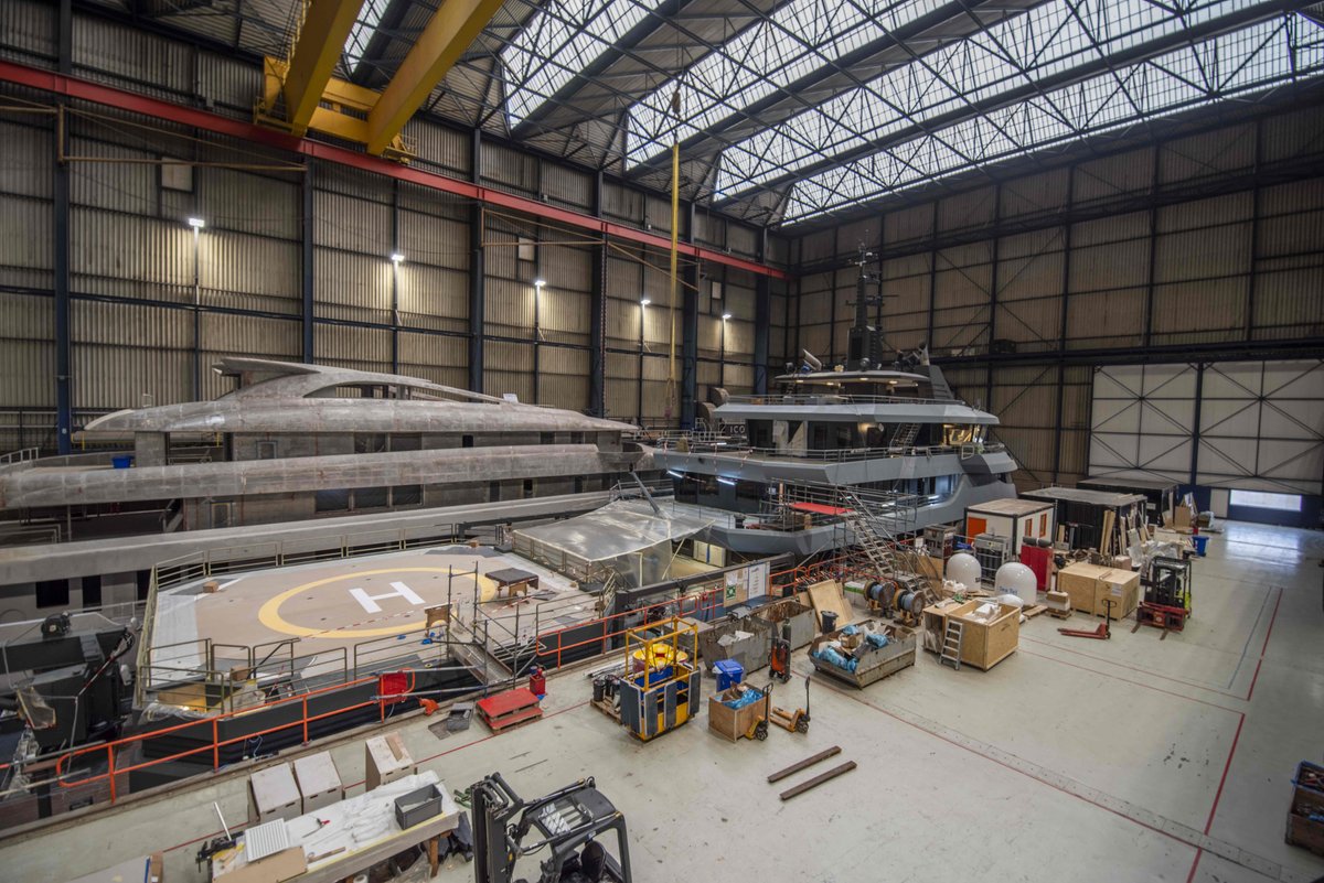 ICONYachts's tweet photo. The 68m Project RAGNAR is almost ready to hit the water! This superyacht conversion project has been one of ICON Yacht’s most exciting yet. Are you ready?
#ICON #ICONyachts #yachtbuilder #projectRagnar #shipyard #yachts #design #yachting #yachtlife #megayacht #explore https://t.co/RBnTEwFbYM