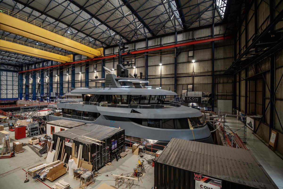 ICONYachts's tweet photo. The 68m Project RAGNAR is almost ready to hit the water! This superyacht conversion project has been one of ICON Yacht’s most exciting yet. Are you ready?
#ICON #ICONyachts #yachtbuilder #projectRagnar #shipyard #yachts #design #yachting #yachtlife #megayacht #explore https://t.co/RBnTEwFbYM