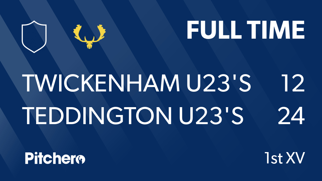 teddingtonrfc's tweet photo. FULL TIME: Twickenham U23's 12 - 24 Teddington U23's
#TWITED #Pitchero
https://t.co/08YT4BOVYo https://t.co/jZmuF6bpb4