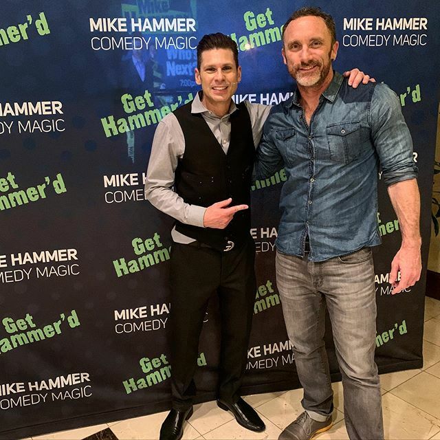 JoelBryant's tweet photo. One of the nicest, funniest, most talented cats working in Vegas. If you’re there, check out #MikeHammer at @4queenshotelandcasino - thx for the awesome show buddy!!!
@officialhammer #lasvegas #4queens #comedyandmagic https://t.co/qHfQ9vhUuH https://t.co/wk7UO7pRTc
