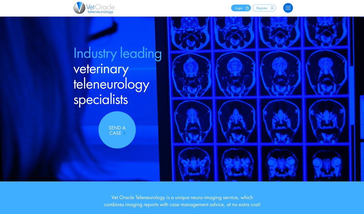 VET ORACLE TELENEUROLOGY
Need reporting on your neuro MRI or CT?  We provide you as well advice on management of the case at no extra cost.  Visit our website at vetoracle.com and discover a whole lot of other benefits