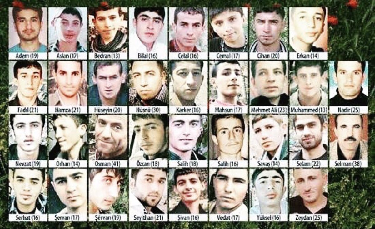 baysal_nurcan's tweet image. 8 years ago today, these 34 people, majority of whom were children, were killed by the bombs of Turkish army jets, by their own state.
Still waiting for justice...
#roboskimassacre