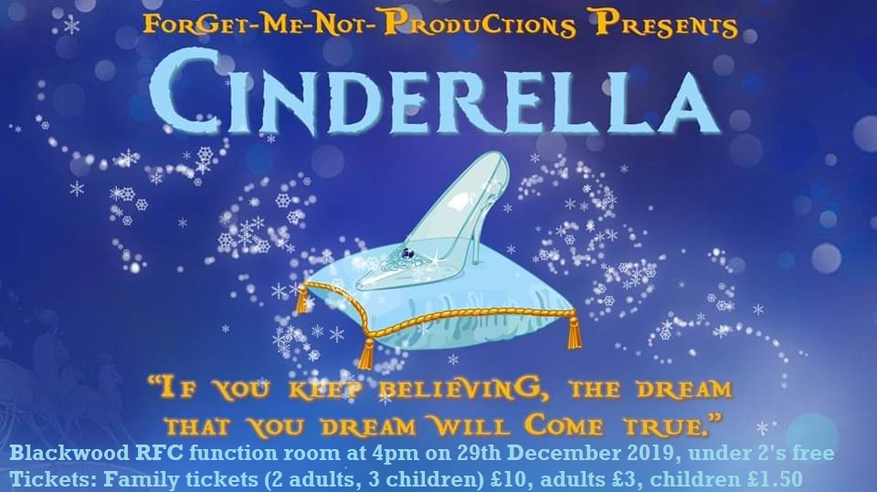 1_forget's tweet photo. #1moresleep until we bedazzle you with an hour of festive fun! Come on down to @blackwoodrugby tomorrow at 4pm and watch #Cinderella, an #interactivepantomime. Tickets can be bought on the door - £10 a family ticket £3 per adult and £1.50 per child - under 2's free. #Pantomime https://t.co/pcVzCbumES