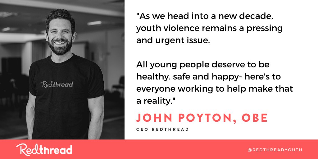 #NewYearsHonours: We're delighted to announce that Redthread's Chief Executive, John Poyton, has been awarded an OBE for services to young victims of violence.