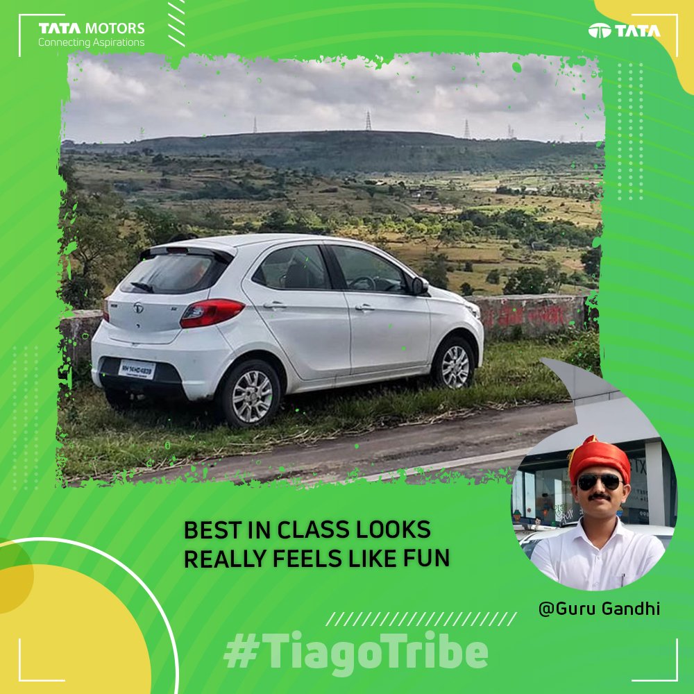 TataMotors's tweet photo. Guru Gandhi mentions how his stylish Tiago #FeelsLikeFun https://t.co/LgITfuGIat