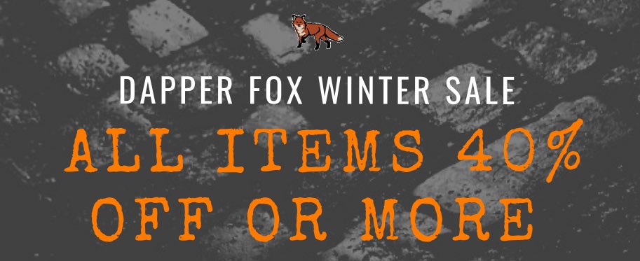 dapperfoxonline's tweet photo. Come and join the Dapper Fox team for our annual Winter Sale. All sale items will be at least 40% off their original retail price with a selection of items from every department discounted in-store

#sale #burystedmunds https://t.co/CVjhbGOeIK