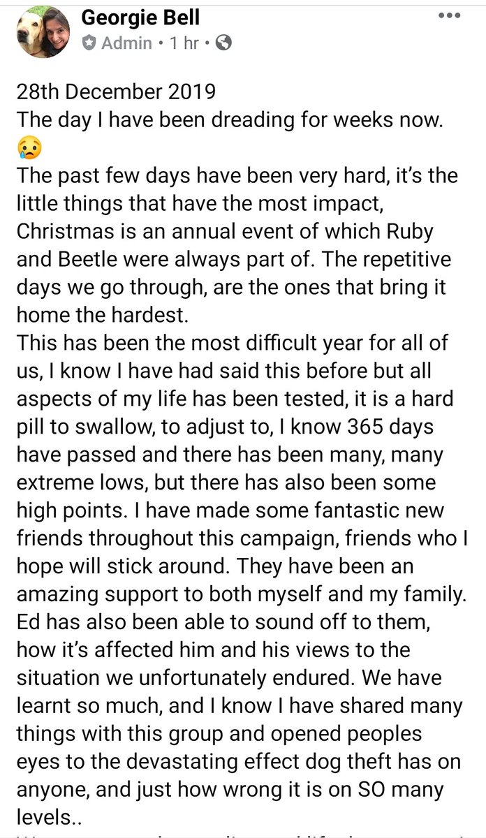 MissingPetsGB's tweet photo. 💔 heartbreaking post from owner of #RubyandBeetle
Missing one year today 😭 https://t.co/PXCcF4tmCD