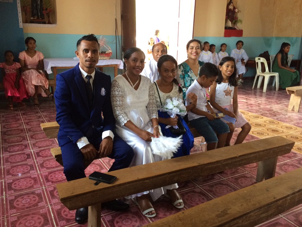 After settling down back in #TimorLeste early this month, it was really a privilege for me and my wife to stand as witnesses (padrinhos de casamento) during the official wedding ceremony of my nephew Juvenio and his bride today in Baucau @ Bucoli Catholic Church ⛪️!