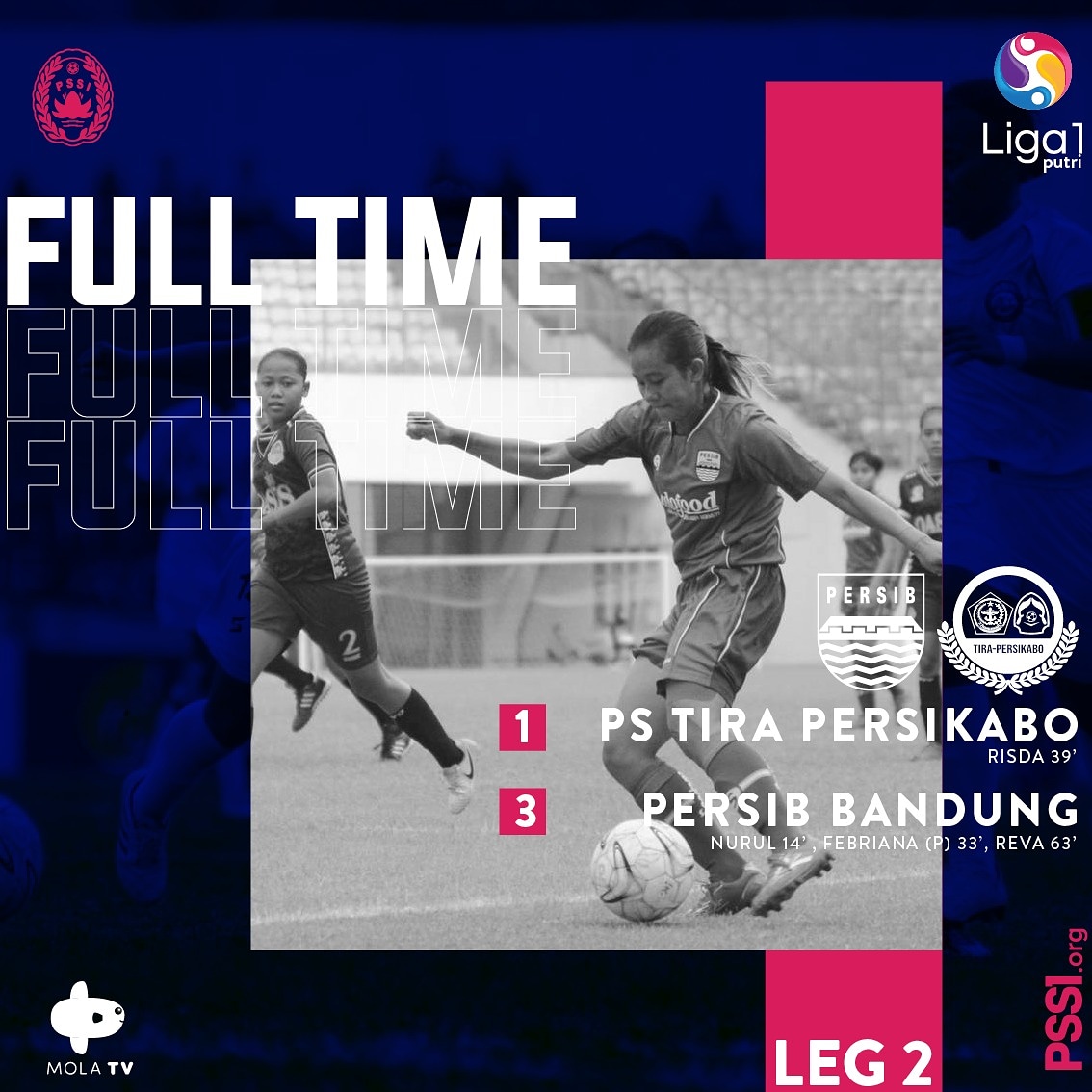 Persib Bandung mengunci gelar juara Liga 1 Putri 2019 usai unggul agregat 6-1 atas PS Tira Persikabo.

Selamat, Persib Bandung!

#PSSINow #Liga1Putri #Final #PertiwiBerani