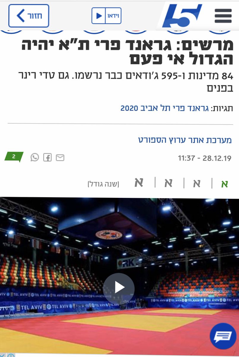 We are all excited about the Tel Aviv Grand Prix <a href="/sport5il/">Sport5</a> ❤️