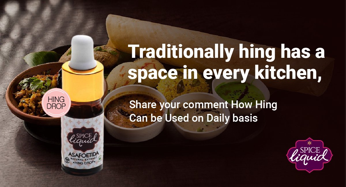 Traditionally Hing has a Special place in every Kitchen right...

Comment Your Thought

Shop now @ : bit.ly/2Q05rjP

#asafoetida #easyuse #ageoldmedicine #stomachproblems #Hing #hingdrops #purehing #organiching #spiceliquid #Kesari #hingee #spiceliquid
#Asafoetida