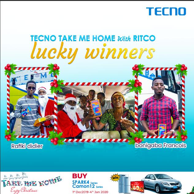 TECNOMobileRW's tweet photo. So far, 6 people have won TECNO #SPARK4 smartphones and hundreds of other gifts from TECNO. All it takes is boarding TECNO- RITCO #TECNOtakeMeHome branded bus and wait for the big surprise from #TECNOSanta. #TECNOtakeMeHomeRw #TECNOMobileRw https://t.co/Cf7lbxpcsW