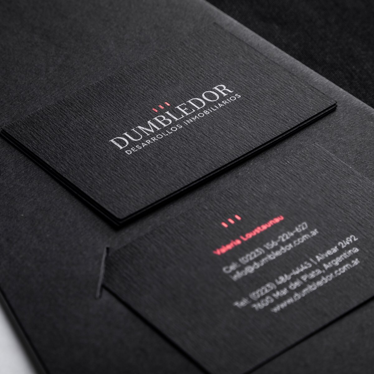 shakespeararg's tweet photo. Rediseño de la identidad visual de Dumbledor, desarrollos inmobiliarios. #Dumbledor #desarrollosinmobiliarios #inmobiliaria #mardelplata #mdq #papelería #stationery https://t.co/jo5m6BII8t